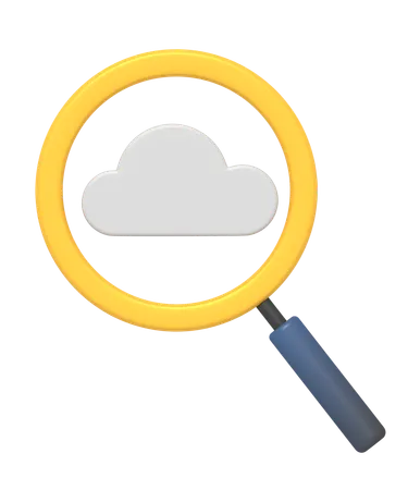 Recherche dans le cloud  3D Icon