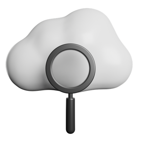 Recherche dans le cloud  3D Icon