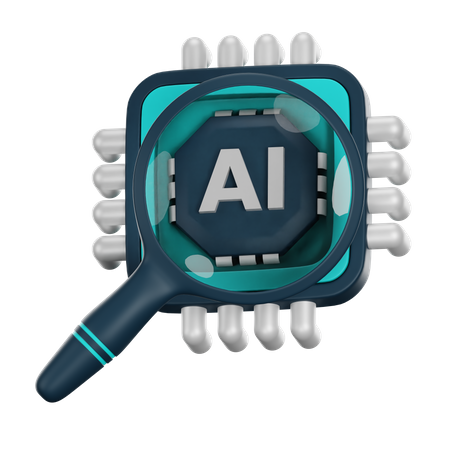 Recherche par IA  3D Icon