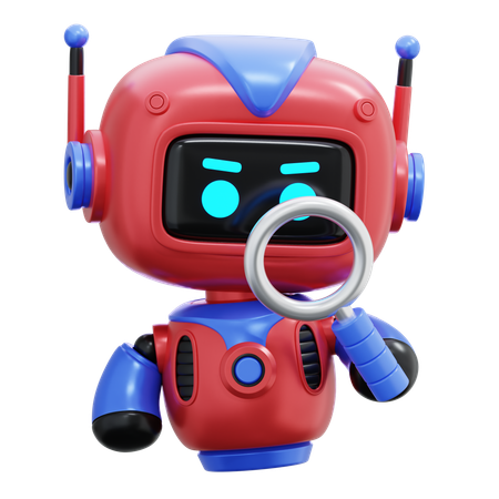 Recherche sur les robots  3D Icon