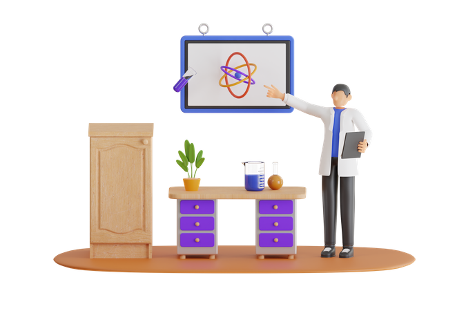 Recherche scientifique et technologie  3D Icon