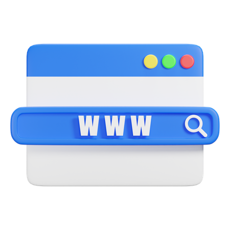 Rechercher un site Web  3D Icon