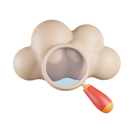 Recherche sur le cloud d'Internet  3D Icon