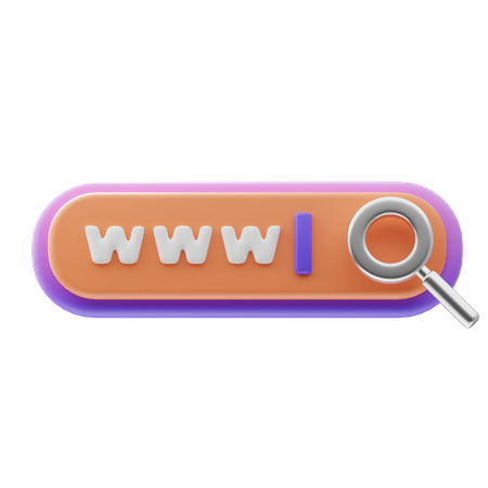 Recherche sur le Web  3D Icon