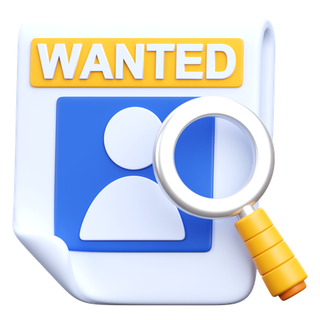 Recherche suspect  3D Icon