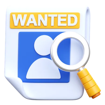 Recherche suspect  3D Icon