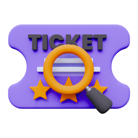 Recherche de ticket  3D Icon