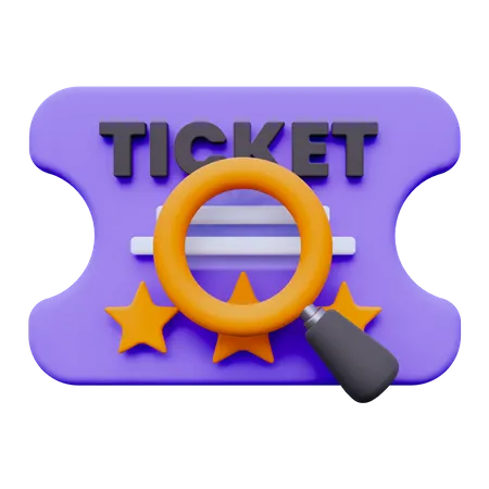 Recherche de ticket  3D Icon