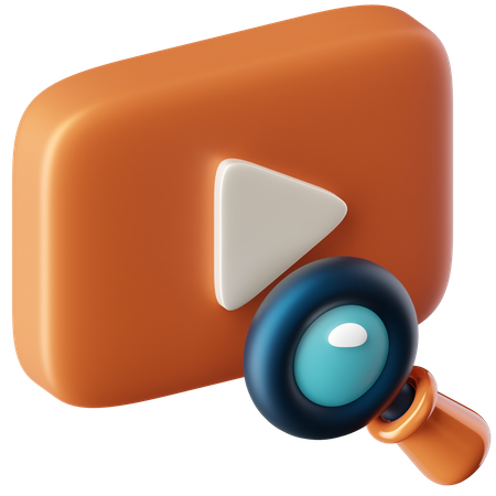 Recherche vidéo  3D Icon