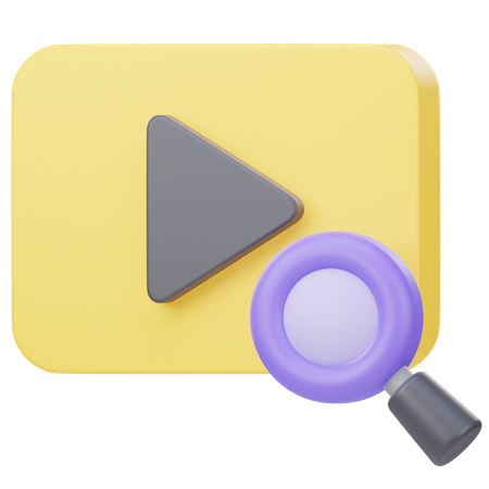 Recherche vidéo  3D Icon