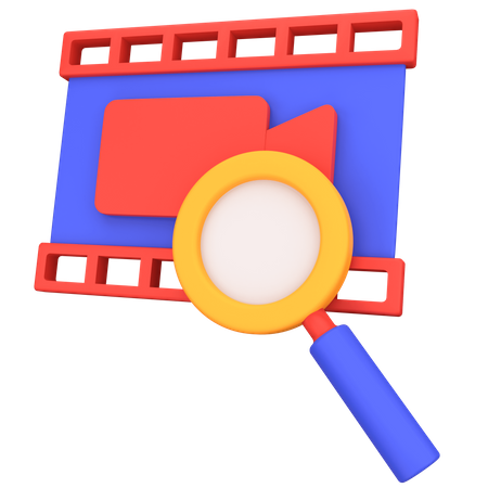 Recherche vidéo  3D Icon