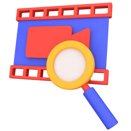 Recherche vidéo  3D Icon