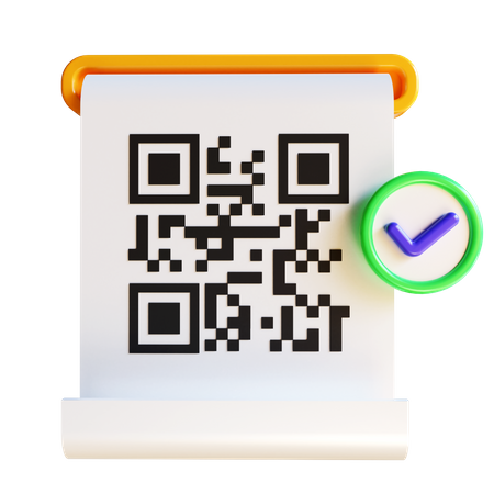 Rechnungs-QR-Code  3D Icon