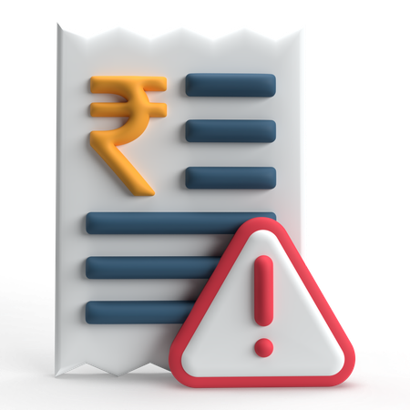 Rechnungsfehler  3D Icon