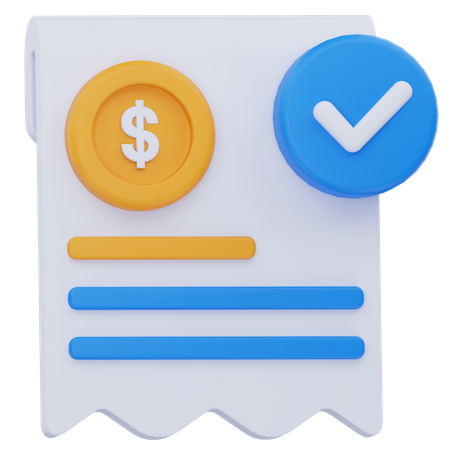 Rechnungspapier  3D Icon