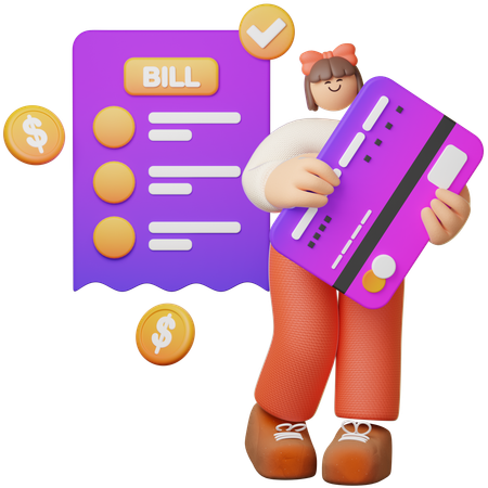 Rechnungszahlungen  3D Illustration