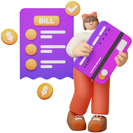 Rechnungszahlungen  3D Illustration