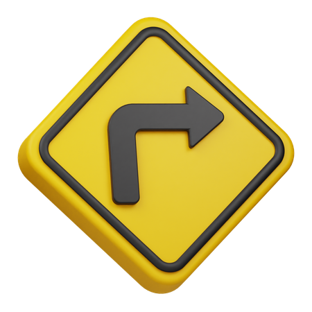 Biegen Sie rechts ab  3D Icon