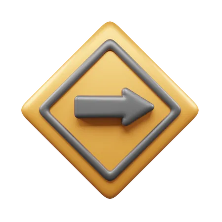 Rechtskurve  3D Icon