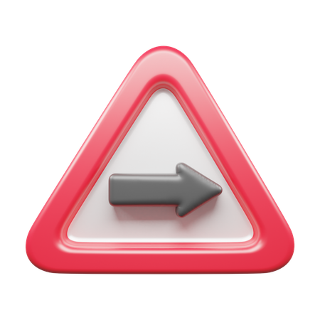 Rechtskurve  3D Icon