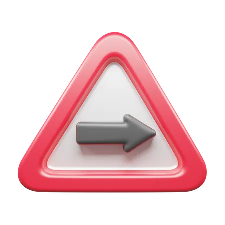 Rechtskurve  3D Icon