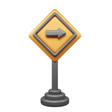 Rechtskurve  3D Icon