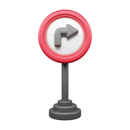 Rechtskurve  3D Icon