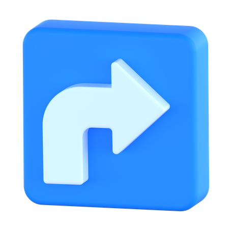 Biegen Sie rechts ab  3D Icon