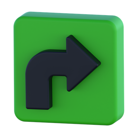 Biegen Sie rechts ab  3D Icon