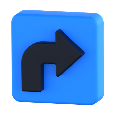 Biegen Sie rechts ab  3D Icon