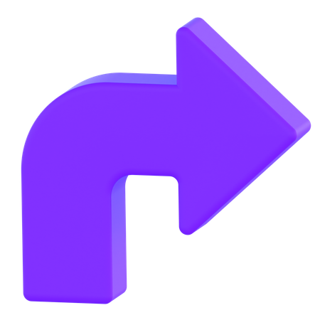 Biegen Sie rechts ab  3D Icon
