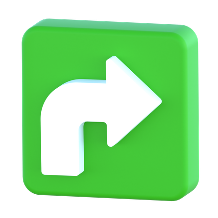 Biegen Sie rechts ab  3D Icon
