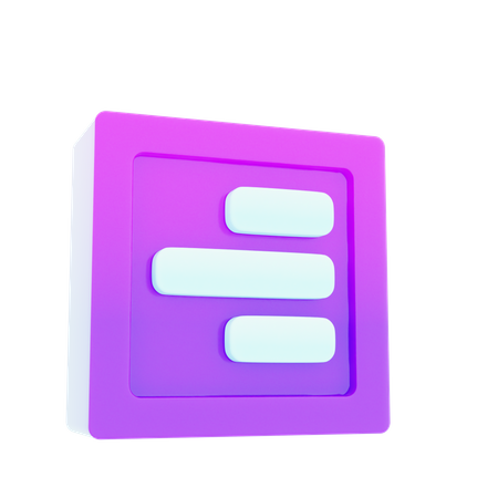 Rechts ausrichten  3D Icon