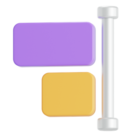 Rechts ausrichten  3D Icon