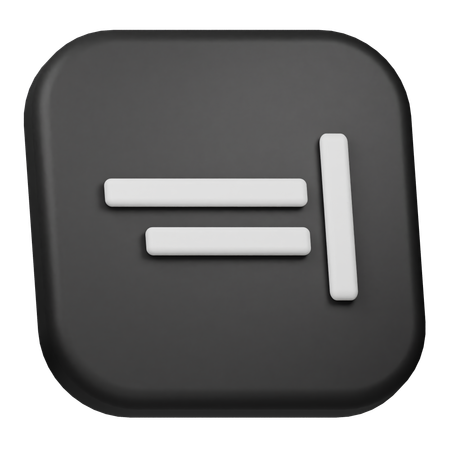 Rechts ausrichten  3D Icon