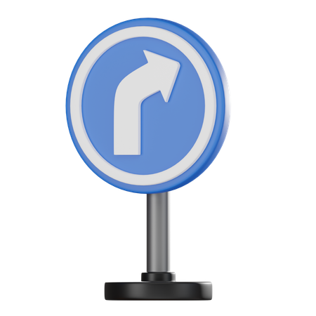 Rechtskurve  3D Icon