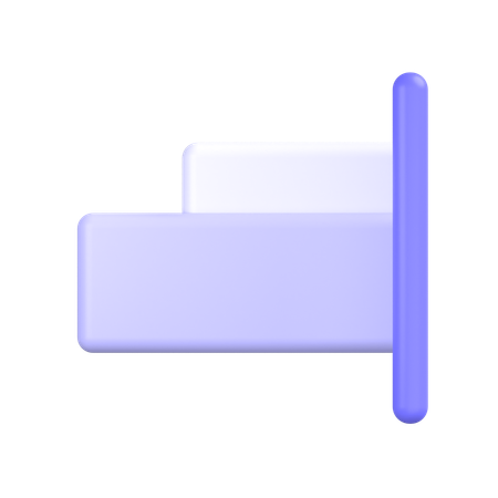 Rechtsbündig  3D Icon