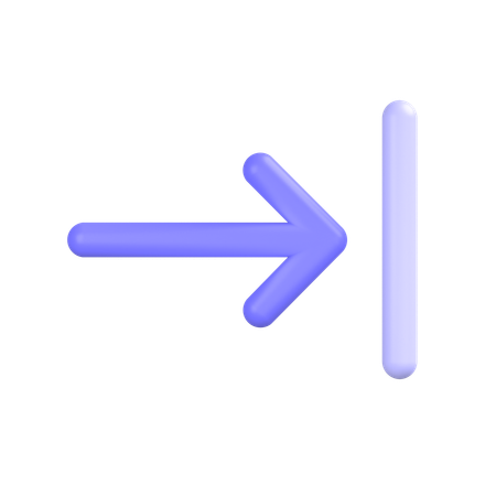 Rechtsbündig  3D Icon