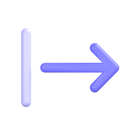 Rechtsbündig  3D Icon