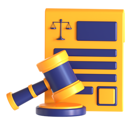 Rechtsdokument  3D Icon