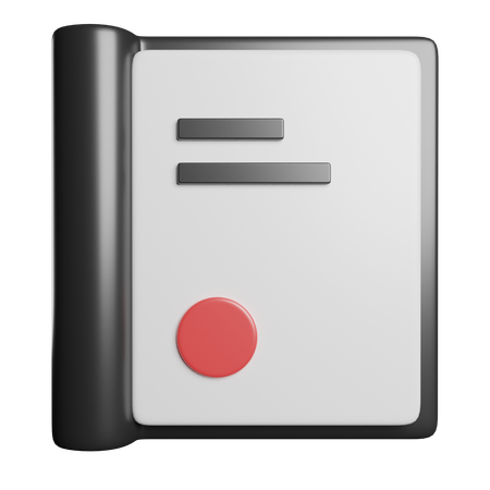 Rechtsdokument  3D Icon