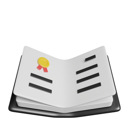 Rechtsdokument  3D Icon