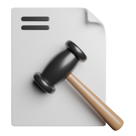 Rechtsdokument  3D Icon