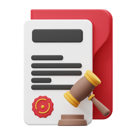 Rechtsdokument  3D Icon