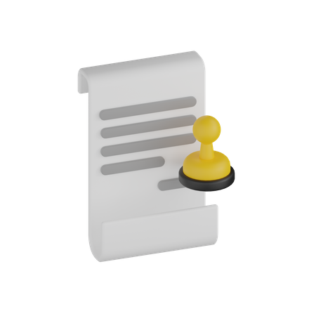 Rechtsdokument  3D Icon