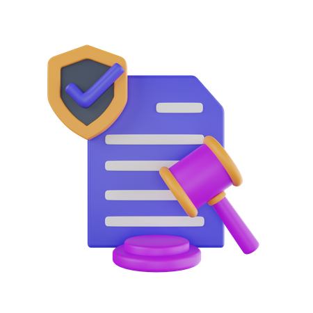Rechtsdokument  3D Icon