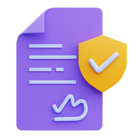 Rechtsdokument  3D Icon