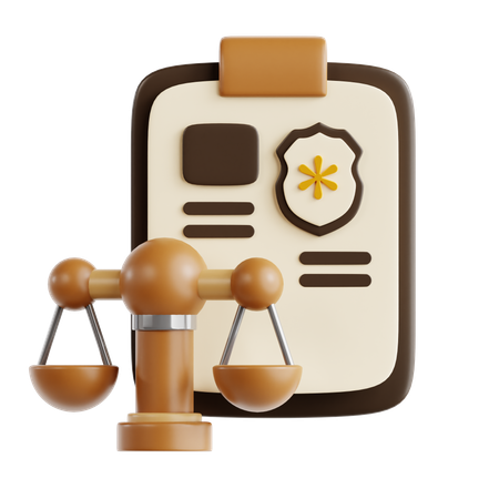 Rechtsdokument  3D Icon