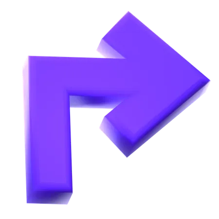 Rechter Pfeil  3D Icon