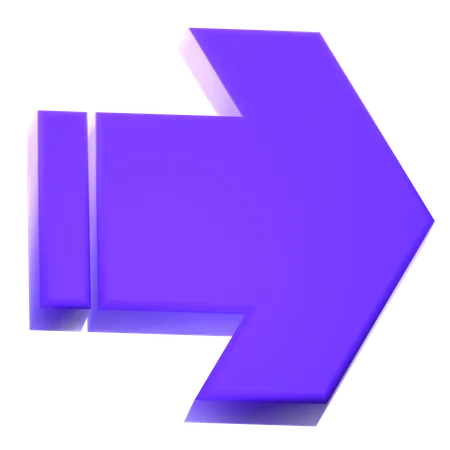 Rechter Pfeil  3D Icon